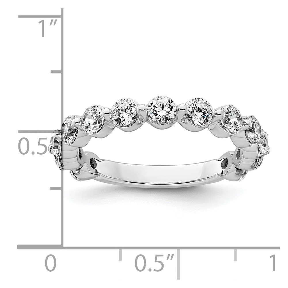 True Origin 14k White Gold 1 1/2 carat Lab Grown Diamond VS D E F Complete Thirteen Stone Ring (RM11020B-150-WLD)