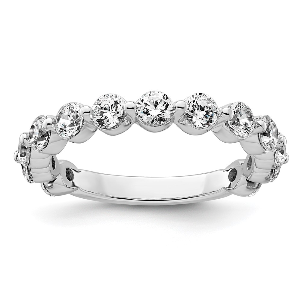 True Origin 14k White Gold 1 1/2 carat Lab Grown Diamond VS D E F Complete Thirteen Stone Ring (RM11020B-150-WLD)