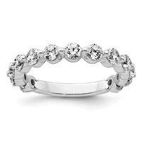 True Origin 14K White Gold 1.50 Carat Lab Grown Diamond VS+ F+ Complete Round Thirteen Stone Ring view 1
