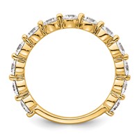 True Origin 14K Yellow Gold 1.50 Carat Lab Grown Diamond VS+ F+ Complete Round Thirteen Stone Ring view 2