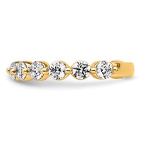 True Origin 14K Yellow Gold 1.50 Carat Lab Grown Diamond VS+ F+ Complete Round Thirteen Stone Ring view 3