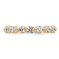 True Origin 14K Yellow Gold 1.50 Carat Lab Grown Diamond VS+ F+ Complete Round Thirteen Stone Ring view 4