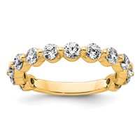 True Origin 14K Yellow Gold 1.50 Carat Lab Grown Diamond VS+ F+ Complete Round Thirteen Stone Ring view 1