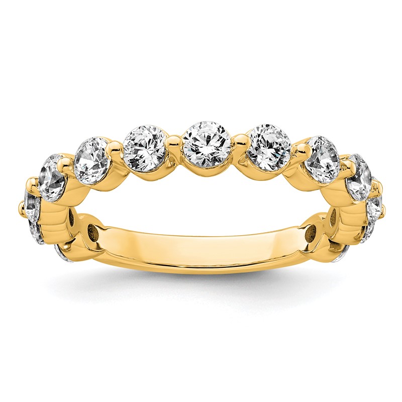 True Origin 14k 1 1/2 carat Lab Grown Diamond VS D E F Complete Thirteen Stone Ring