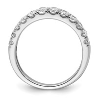 True Origin 14K White Gold 1.25 Carat Lab Grown Diamond VS+ F+ Double Row Complete Band view 2