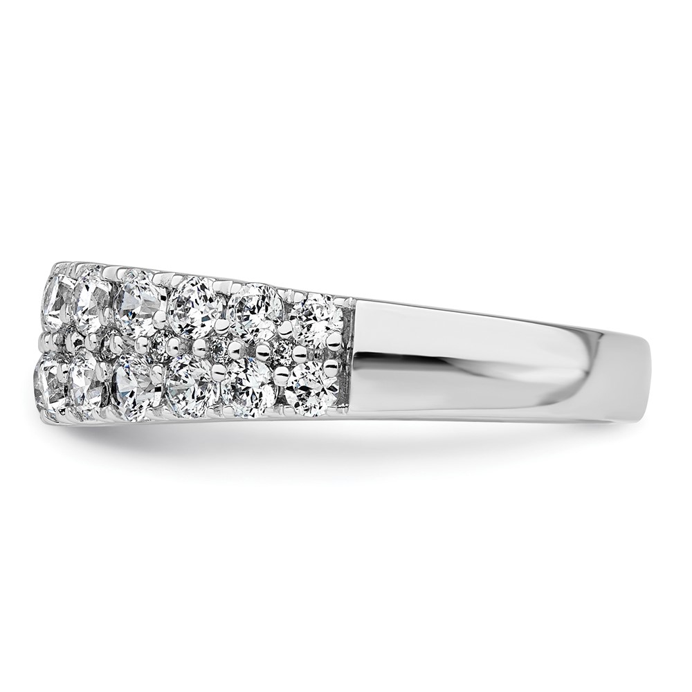 True Origin 14k White Gold 1 1/4 carat Lab Grown Diamond VS DEF Double Row Band (RM11021B-125-WLD)