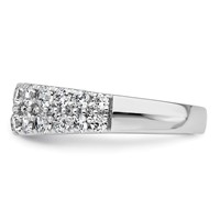 True Origin 14K White Gold 1.25 Carat Lab Grown Diamond VS+ F+ Double Row Complete Band view 3