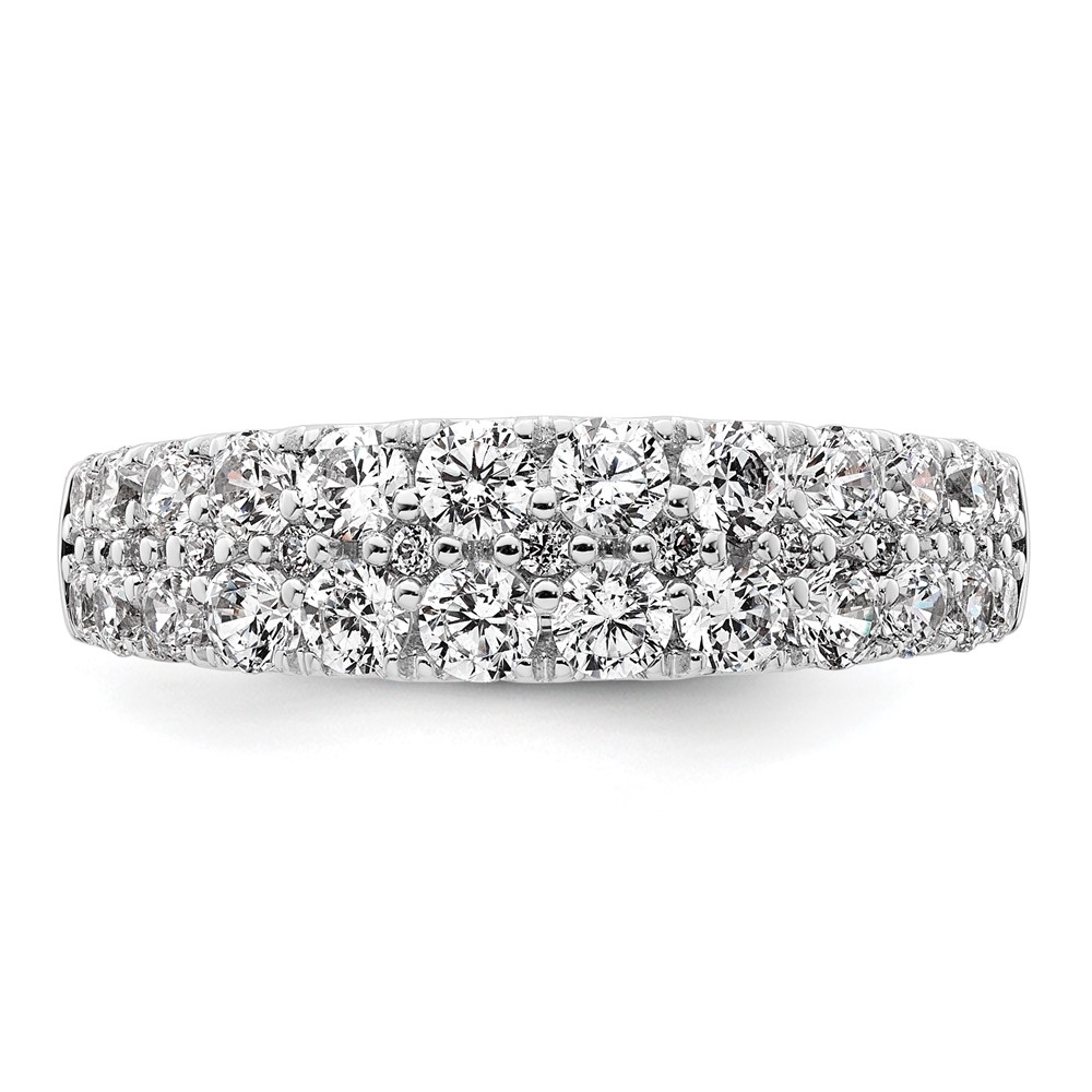 True Origin 14k White Gold 1 1/4 carat Lab Grown Diamond VS DEF Double Row Band (RM11021B-125-WLD)