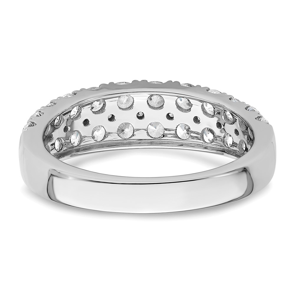 True Origin 14k White Gold 1 1/4 carat Lab Grown Diamond VS DEF Double Row Band (RM11021B-125-WLD)