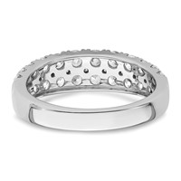 True Origin 14K White Gold 1.25 Carat Lab Grown Diamond VS+ F+ Double Row Complete Band view 5