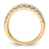True Origin 14K Yellow Gold 1.25 Carat Lab Grown Diamond VS+ F+ Double Row Complete Band view 2