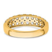 True Origin 14K Yellow Gold 1.25 Carat Lab Grown Diamond VS+ F+ Double Row Complete Band view 5