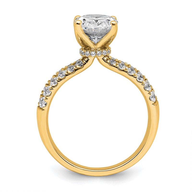 True Origin 14k 2 5/8 carat Oval Lab Grown Diamond VS D E F Complete Engagement Ring