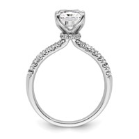 True Origin 14K White Gold 2.62 Carat Lab Grown Diamond VS+ F+ Complete Radiant Engagement Ring view 2