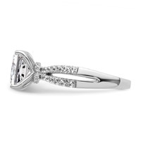 True Origin 14K White Gold 2.62 Carat Lab Grown Diamond VS+ F+ Complete Radiant Engagement Ring view 3