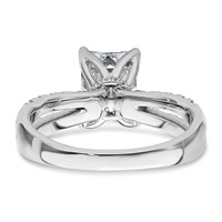 True Origin 14K White Gold 2.62 Carat Lab Grown Diamond VS+ F+ Complete Radiant Engagement Ring view 5