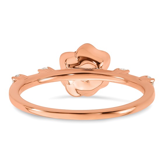 14K Rose Gold Complete Diamond Rose Promise Ring