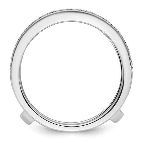 14k White Gold Complete Diamond Ring Guard