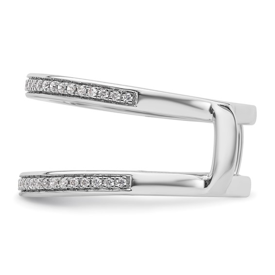 14k White Gold Complete Diamond Ring Guard