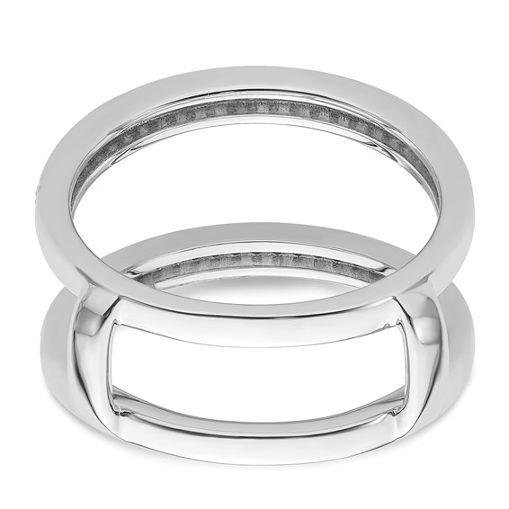 14k White Gold Complete Diamond Ring Guard