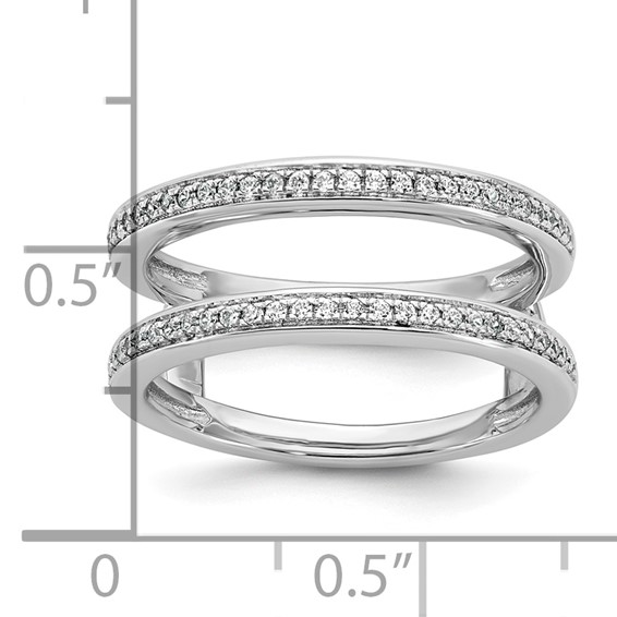 14k White Gold Complete Diamond Ring Guard