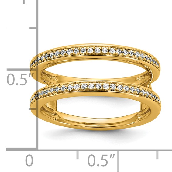 14k Complete Diamond Ring Guard