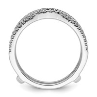 14K White Gold 0.62 Carat Lab Grown Diamond VS+ F+ Complete Ring Guard view 2