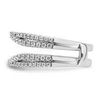 14K White Gold 0.62 Carat Lab Grown Diamond VS+ F+ Complete Ring Guard view 3