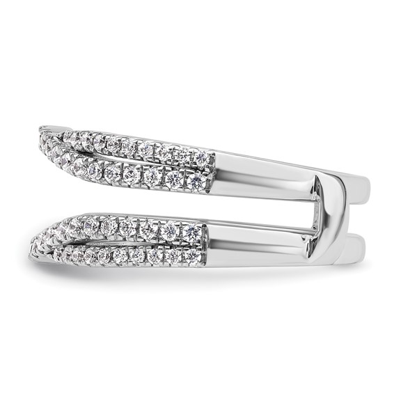 14k White Gold 5/8 carat Lab Grown Diamond VS+ F+ Complete Ring Guard