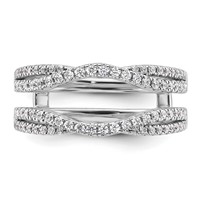 14K White Gold 0.62 Carat Lab Grown Diamond VS+ F+ Complete Ring Guard view 4
