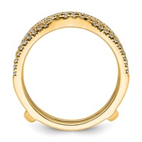 14K Yellow Gold 0.62 Carat Lab Grown Diamond VS+ F+ Complete Ring Guard view 2