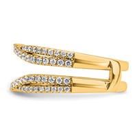 14K Yellow Gold 0.62 Carat Lab Grown Diamond VS+ F+ Complete Ring Guard view 3