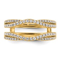 14K Yellow Gold 0.62 Carat Lab Grown Diamond VS+ F+ Complete Ring Guard view 4