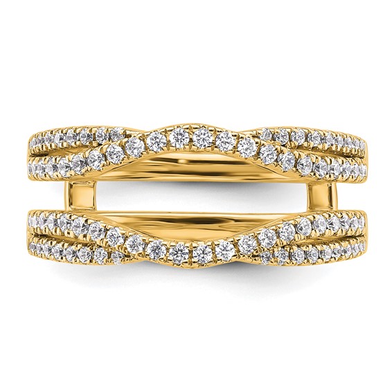 14k 5/8 carat Lab Grown Diamond VS+ F+ Complete Ring Guard