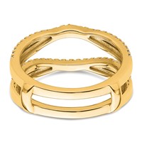 14K Yellow Gold 0.62 Carat Lab Grown Diamond VS+ F+ Complete Ring Guard view 5