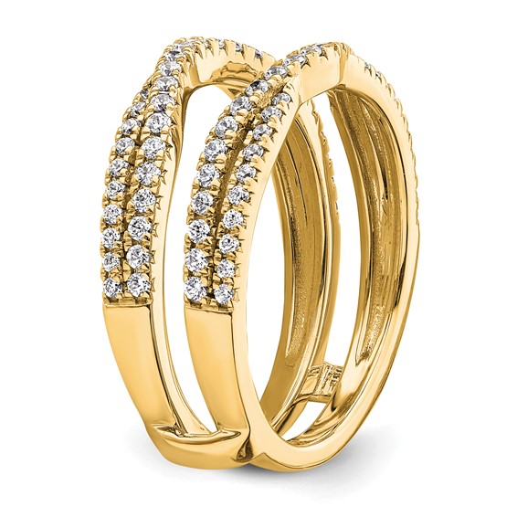 14k 5/8 carat Lab Grown Diamond VS+ F+ Complete Ring Guard