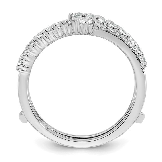 14k White Gold Complete Diamond Ring Guard