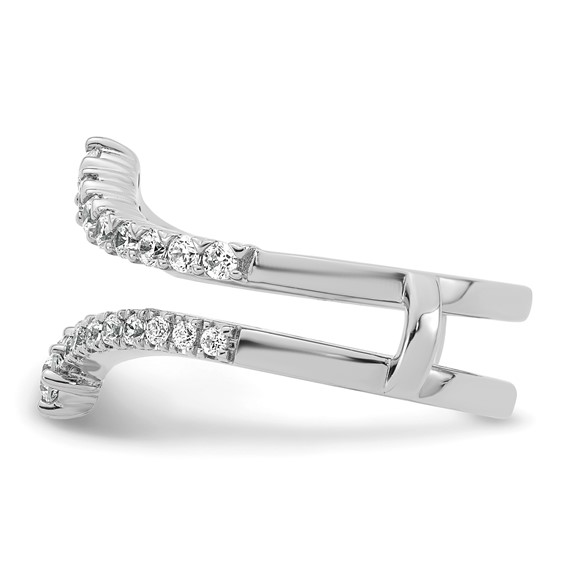 14k White Gold Complete Diamond Ring Guard