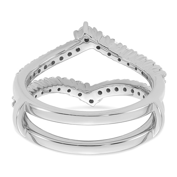 14k White Gold Complete Diamond Ring Guard