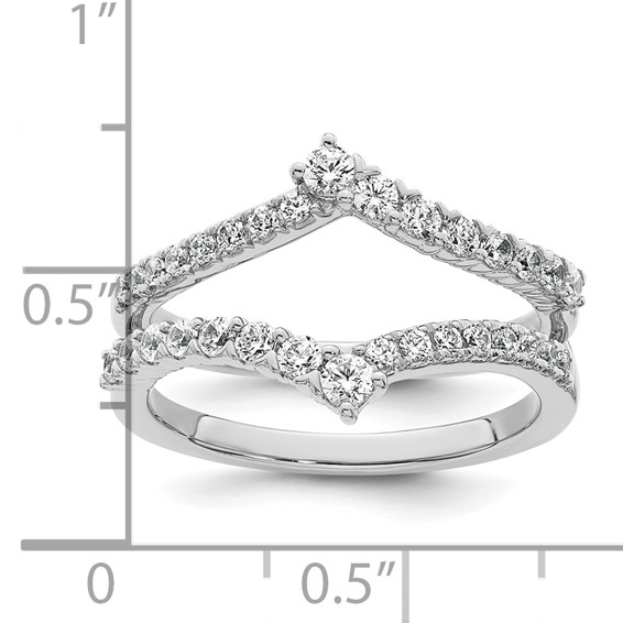 14k White Gold Complete Diamond Ring Guard