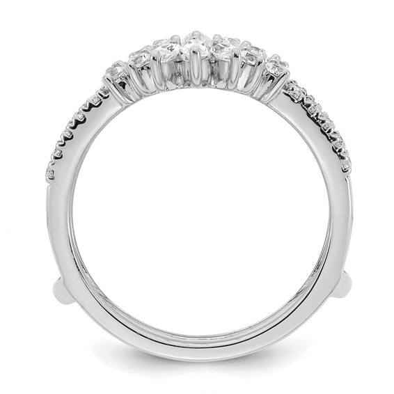 14k White Gold Complete Diamond Ring Guard