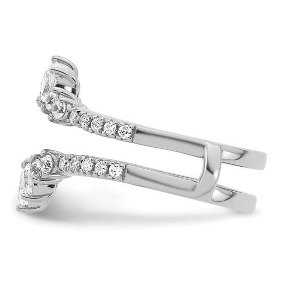 14k White Gold Complete Diamond Ring Guard