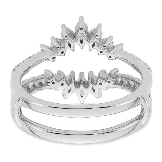 14k White Gold Complete Diamond Ring Guard