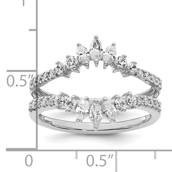 14k White Gold Complete Diamond Ring Guard