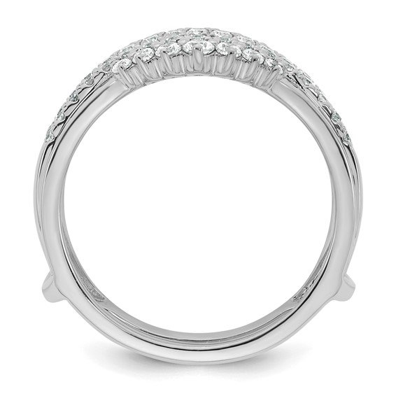 14k White Gold Complete Diamond Ring Guard