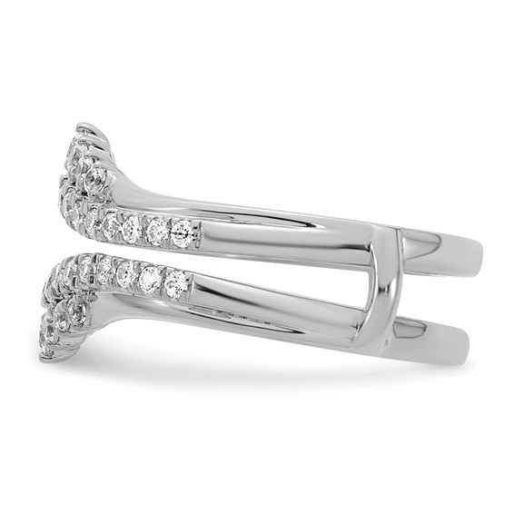 14k White Gold Complete Diamond Ring Guard