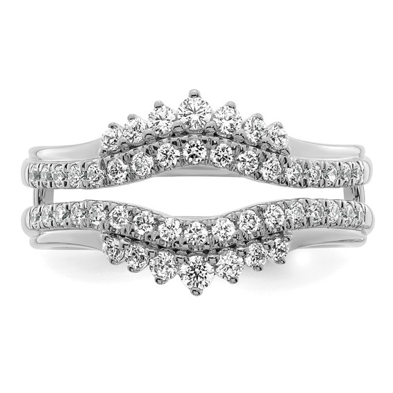 14k White Gold Complete Diamond Ring Guard
