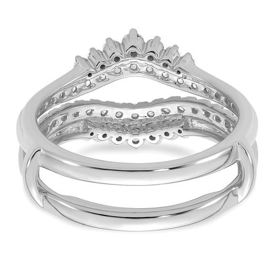 14k White Gold Complete Diamond Ring Guard
