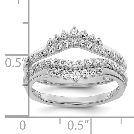 14k White Gold Complete Diamond Ring Guard