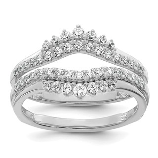 14k White Gold Complete Diamond Ring Guard